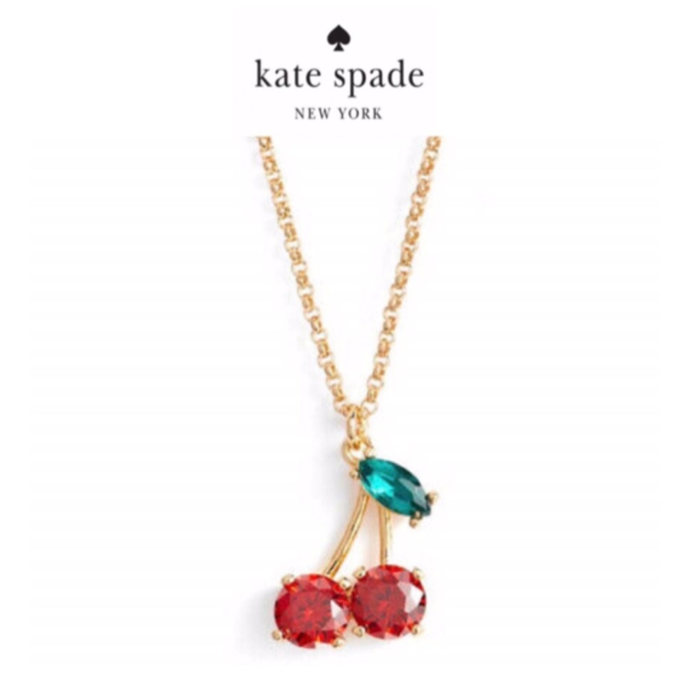 Kate Spade necklace cherry crystal necklace